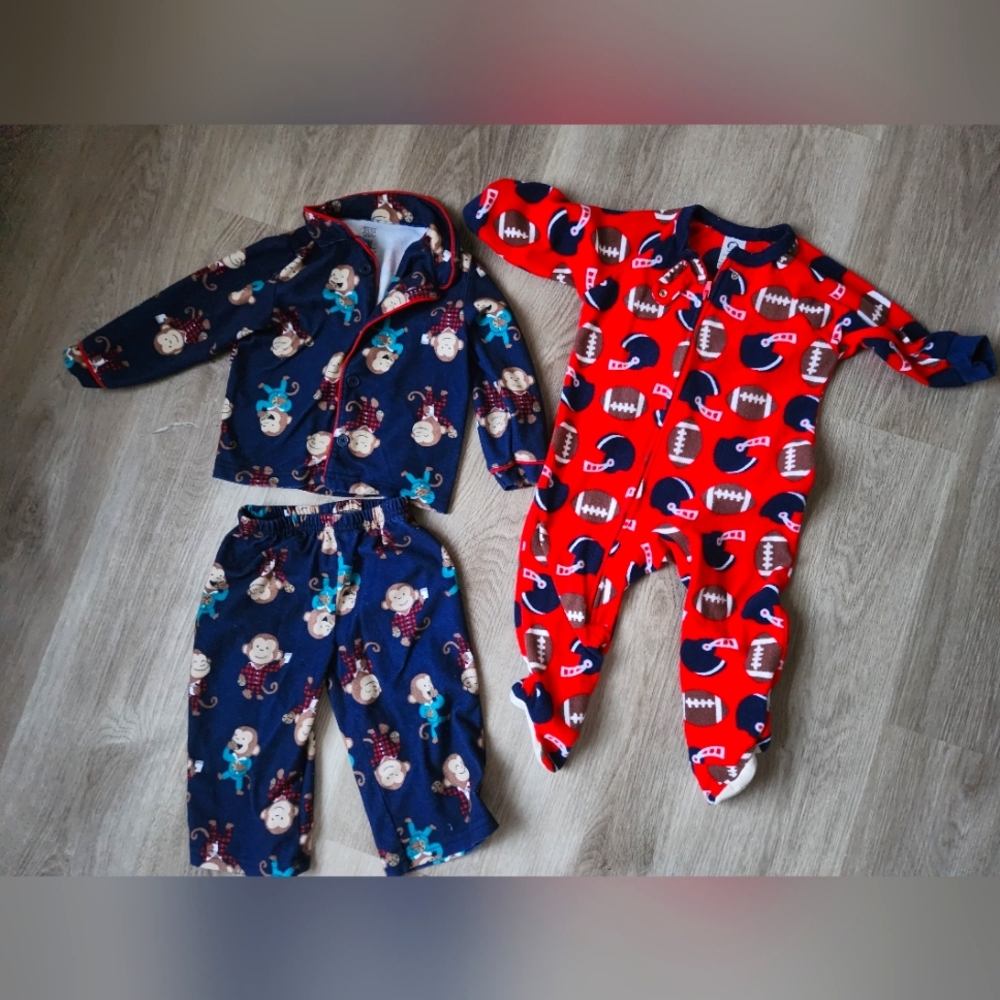 Toddler boy winter pajama bundle size 18 months‎